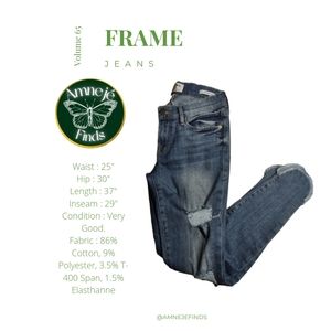 Frame Denim Ripped Mid-Rise Skinny jeans